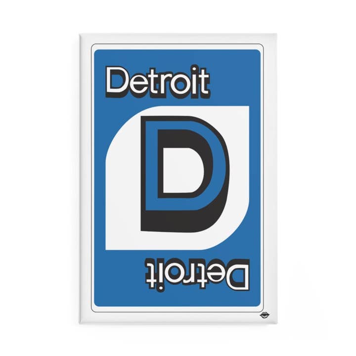 Detroit Uno - Pop Art Magnet - Michigan Gift, Home Decor for wholesale by Designs by Rebecca Goldberg