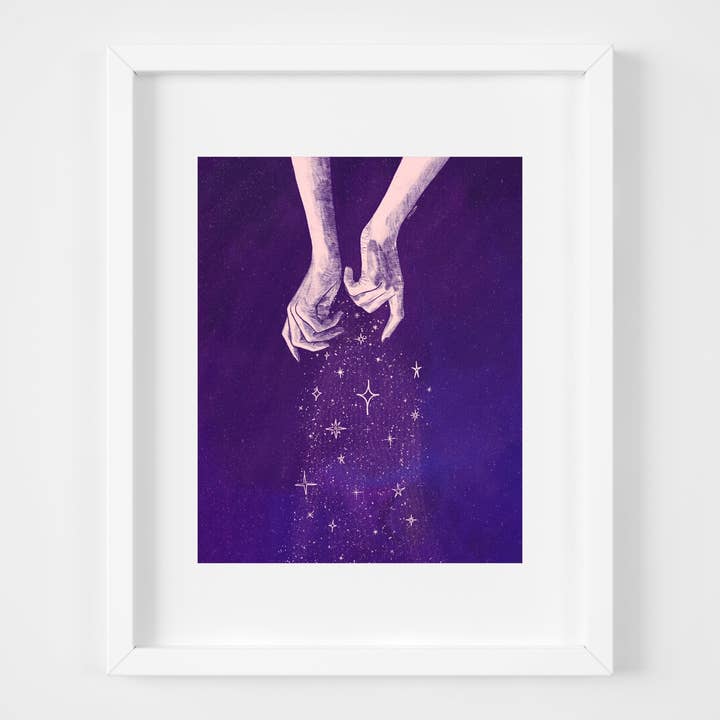 Mother of the Moon - Wholesale Art Print - Shimmery Stardust Art Print