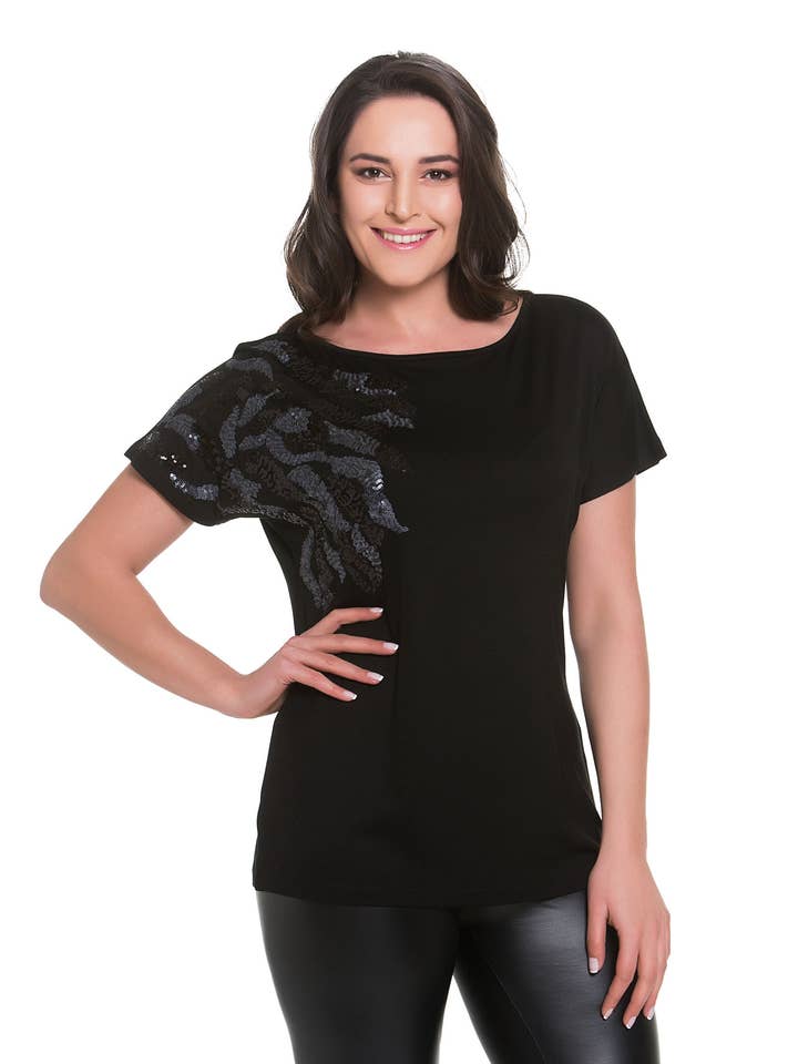 Black Magic Top for wholesale by Tops & Plus