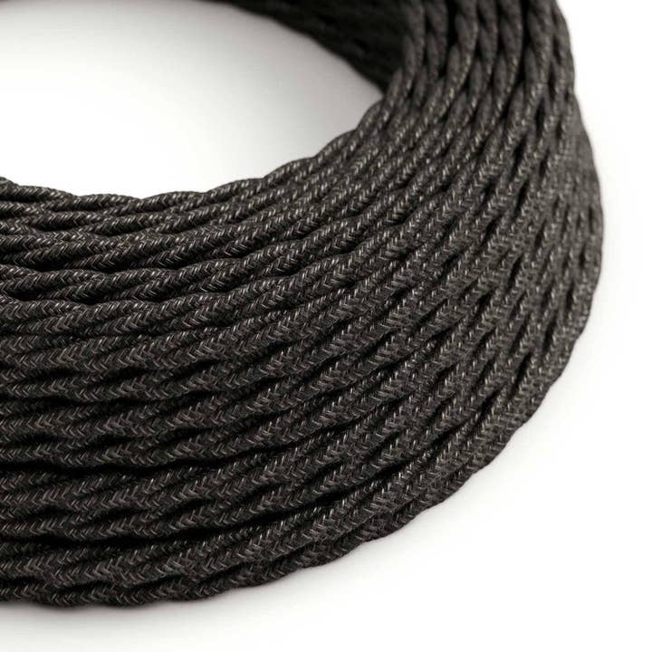 Anthracite Grey Mélange Linen Textile Cable - The Original for wholesale by LIGHTINUP S.R.L.