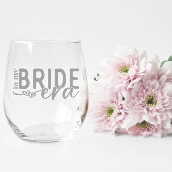 Acential Drinkware - Wholesale Wine Glass - In My Bride Era Wine Glass, Bridal Wine Glass