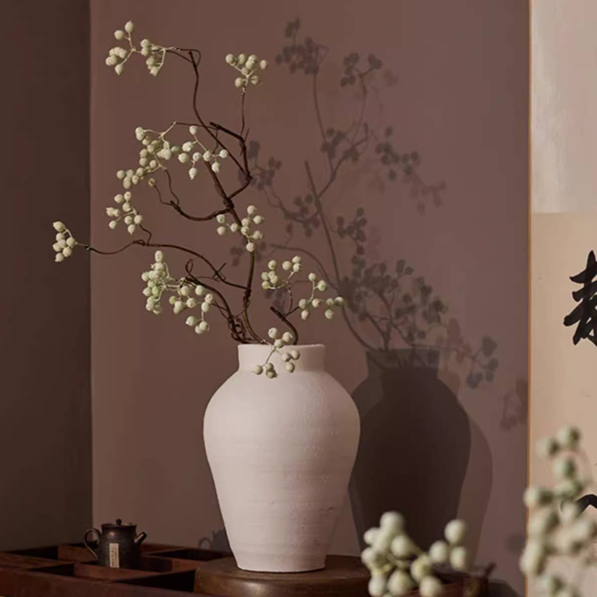 Rustic Reach - Wholesale Artificial Plant - Zen Style Light Green Berry Stem 37.8" Tall6