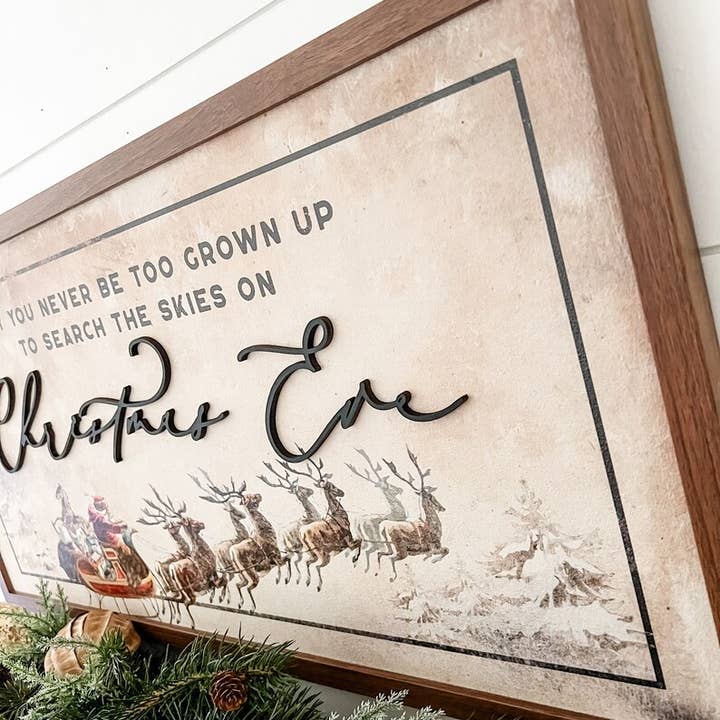 WillowBee Signs & Designs - Wholesale Sign - Search Skies Christmas Eve - Rectangle Style