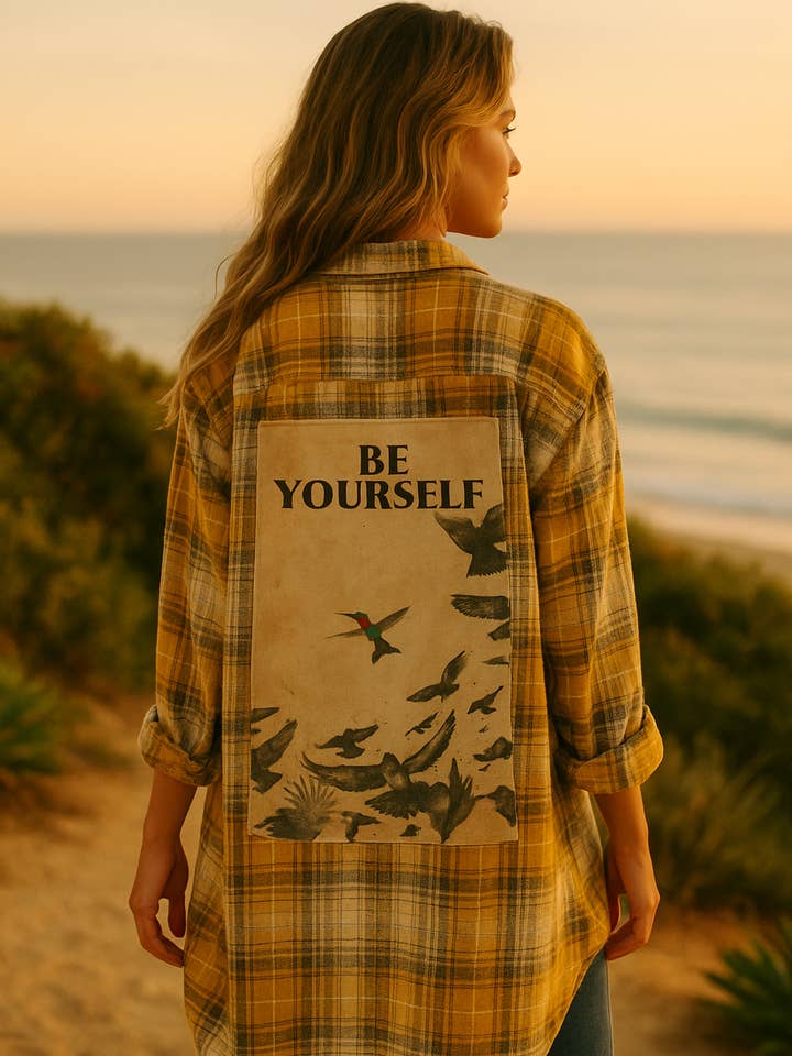 The Nu Vintage - Venta al por mayor Camisa con botones - Mujer - Franela Espíritu Dorado0