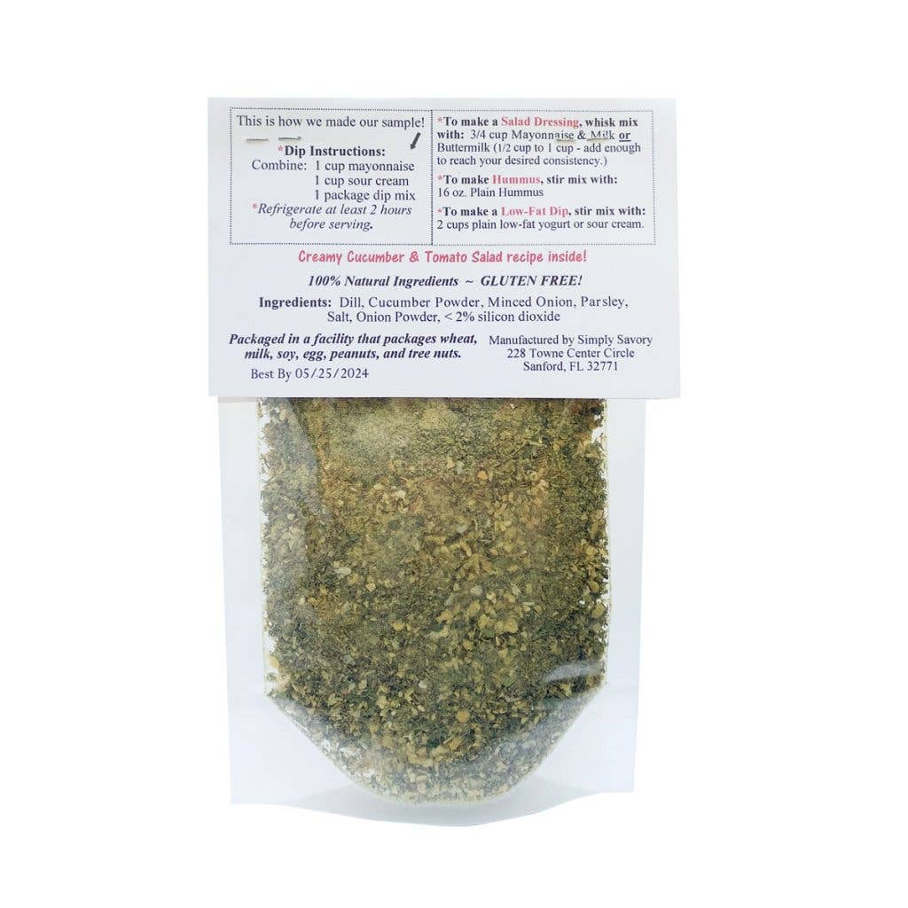 Simply Savory - Wholesale Dip - Cucumber Dill Dip Mix2