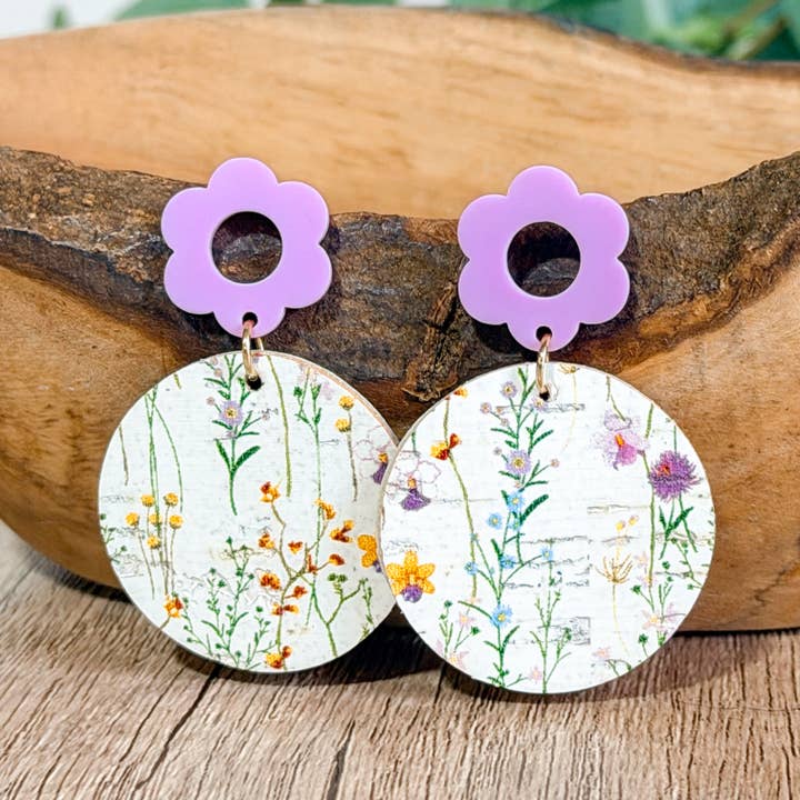 Wildflower Meadow Bloom Earrings for wholesale by Bee Marie Market LLC