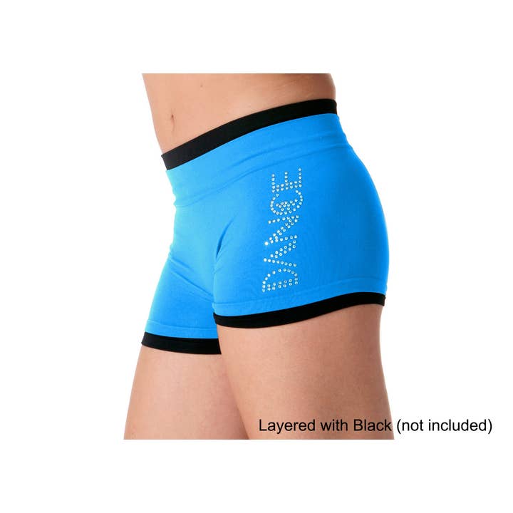 KurveShop - Wholesale Athletic Shorts - Women's - "DANCE" Rhinestone Boyshorts8