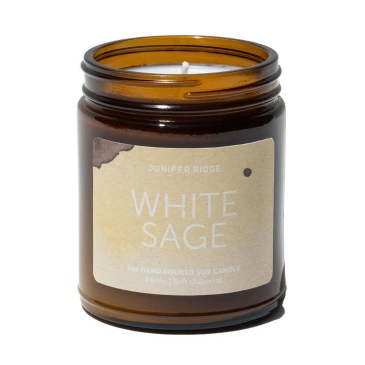 Essential Oil Candle - White Sage (7oz) for wholesale by Juniper Ridge