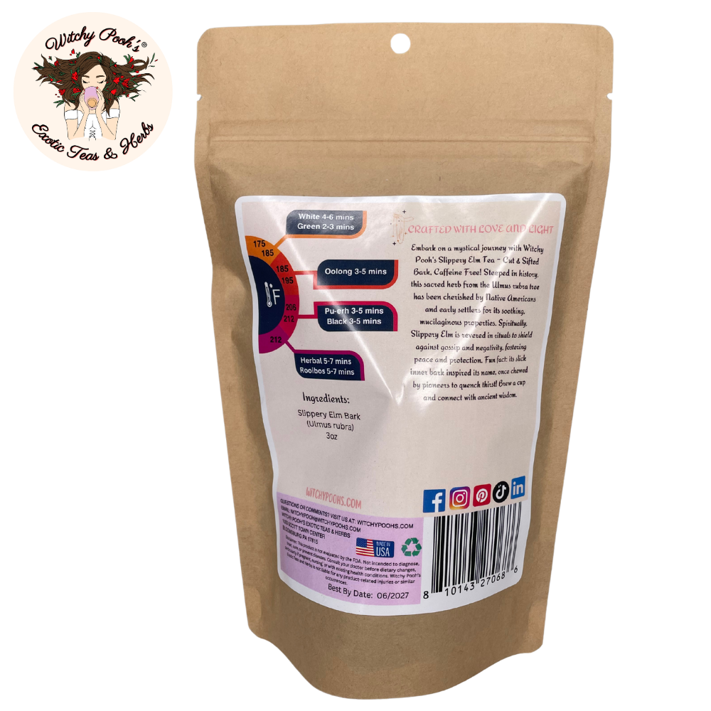 Witchy Pooh's Exotic Teas & Herbs - Wholesale Loose Tea - Witchy Pooh's Slippery Elm Tea - Cut & Sifted Bark23