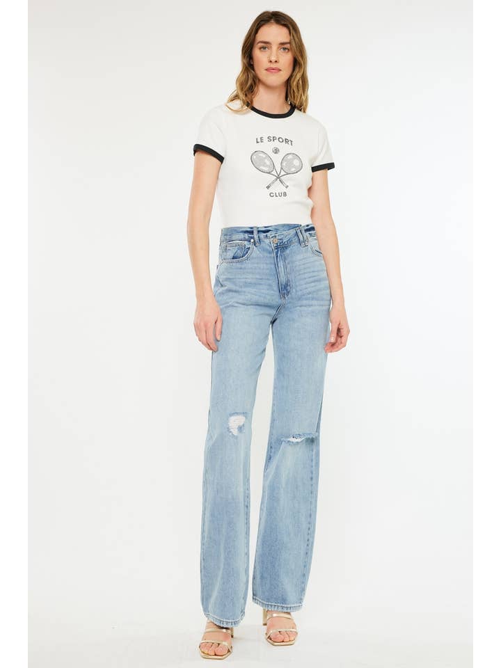 LIGHT OPEN PACK 90'S WIDE LEG STRAIGHT JEANS-KC7872L-OP for wholesale on Faire1