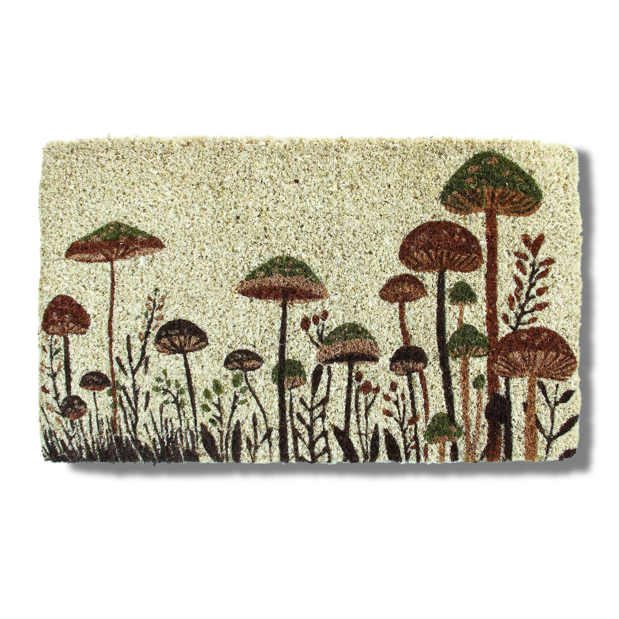 Entryways - Wholesale Door Mat - Mushroom Magic Handwoven Coconut Fiber Doormat0