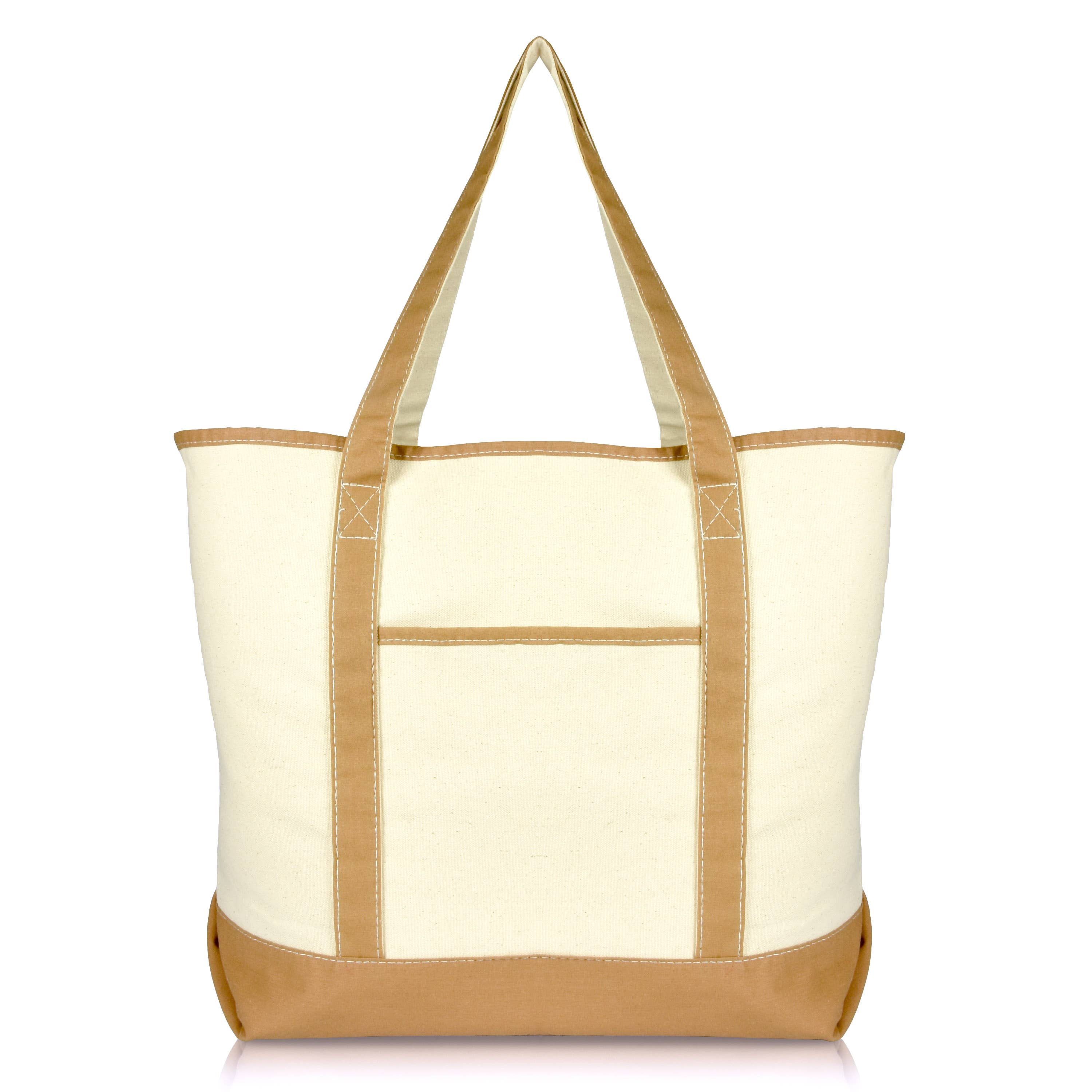 Dalix - Wholesale Tote Bag - Women's - DALIX 22" Open Top Heavy Duty Deluxe Tote Bag Outer Pocket5