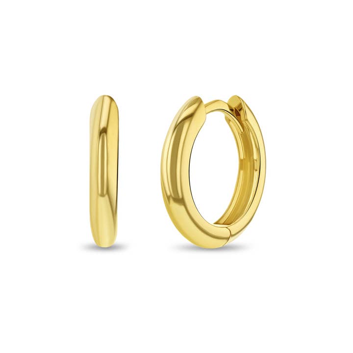 In Season Jewelry - Wholesale Earrings - Kids - 14k Gold Thick Polished Kids / Children's / Girls Earrings