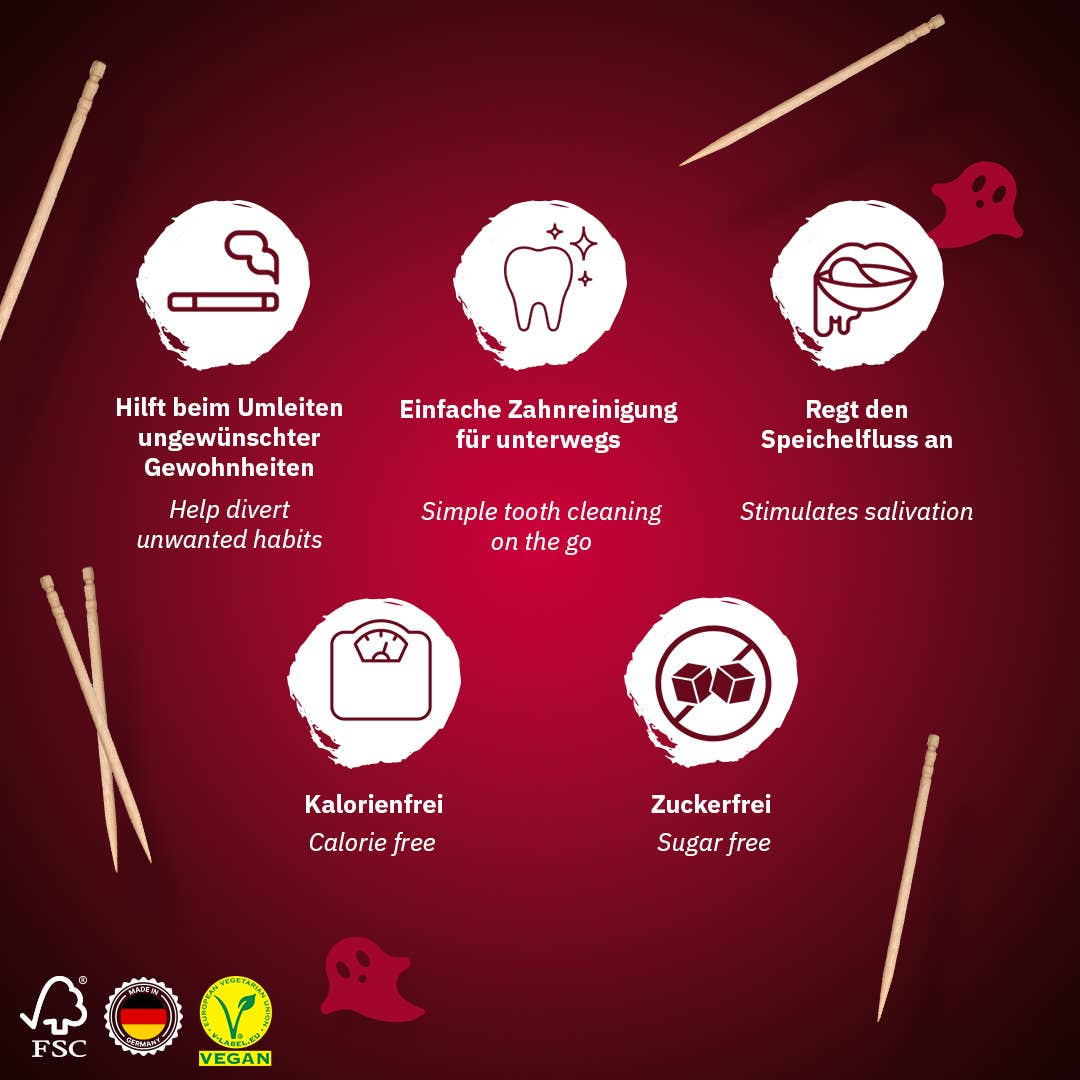 Wunder Zahnstocher – wholesale Tandpetare – Wonder tandpetare Halloween Ed. 'jordgubbsura' 10er Dis.4