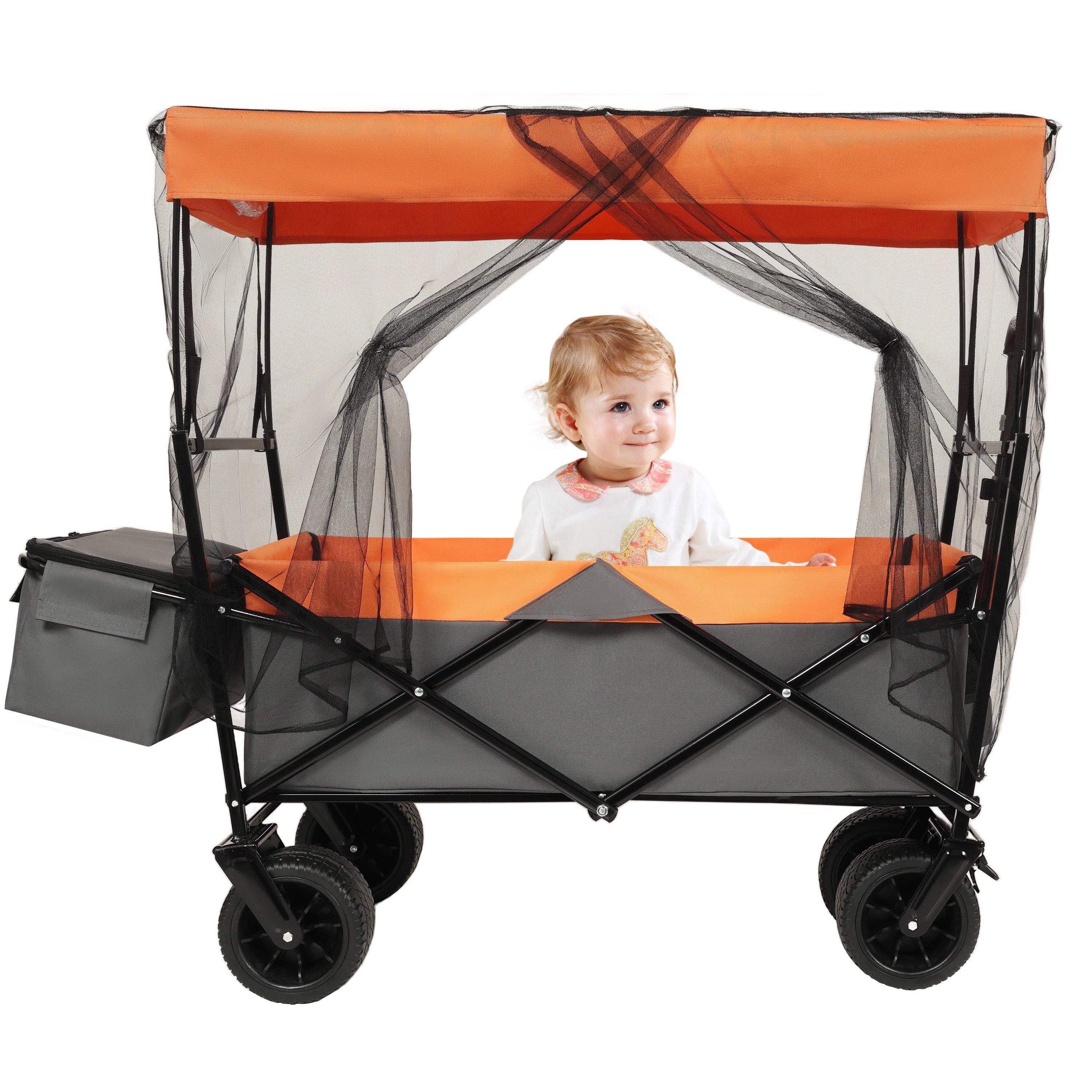 39F Inc. - Wholesale Stroller - Baby - 480Lbs Foldable Wagon with Canopy and All-Terrain Wheels1