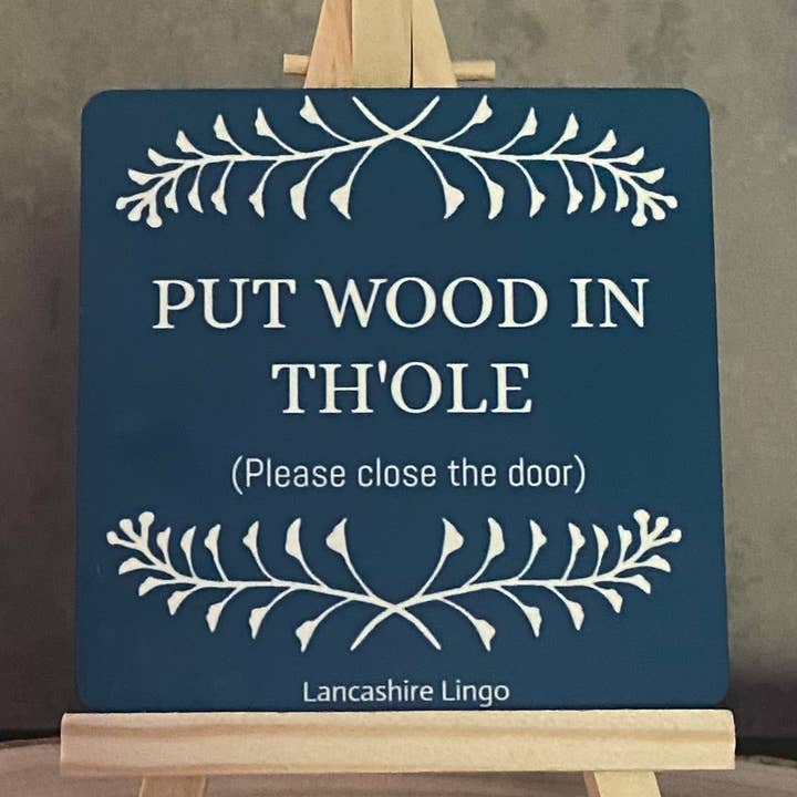 Drinkunderlägg av Erin Lancashire Lingo - Lägg trä i hålet för wholesale av By Erin Cards and Gifts Ltd