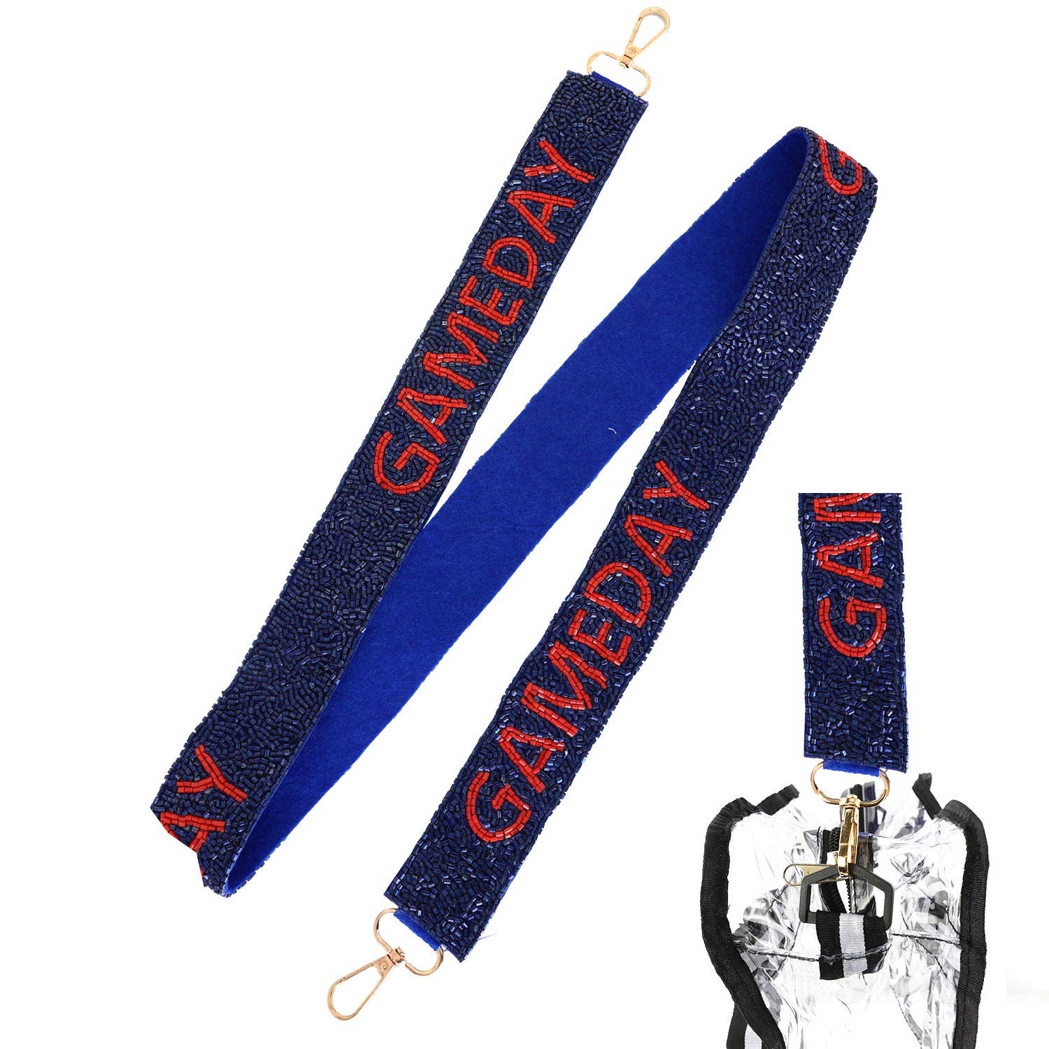 SP Sophia Collection - Wholesale Bag Strap - Women's - Seed Beaded "Game Day" Crossbody Shoulder Bag Strap6