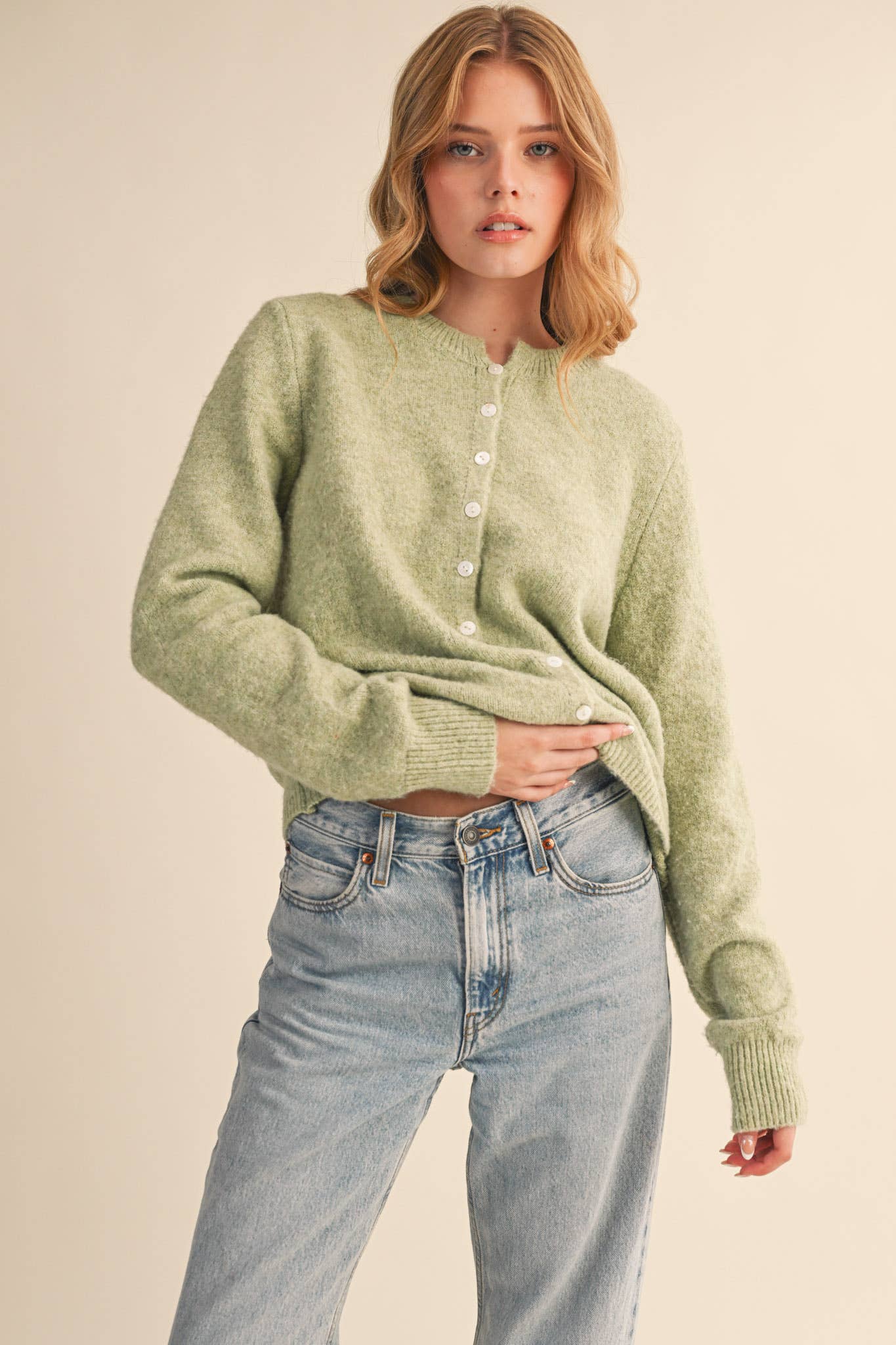 &MERCI - Wholesale Cardigan - Women's - MARLED KNIT SWEATER CARDIGAN MSW112480