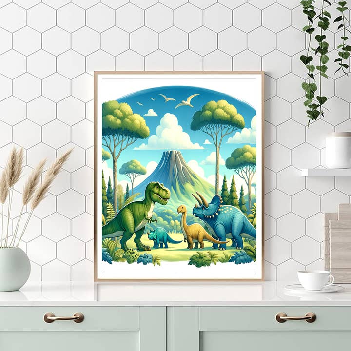 Artistry Rack - Wholesale DIY Craft Kit - Kids - Friendly Dinosaur World - DIY Painting By Numbers Kit