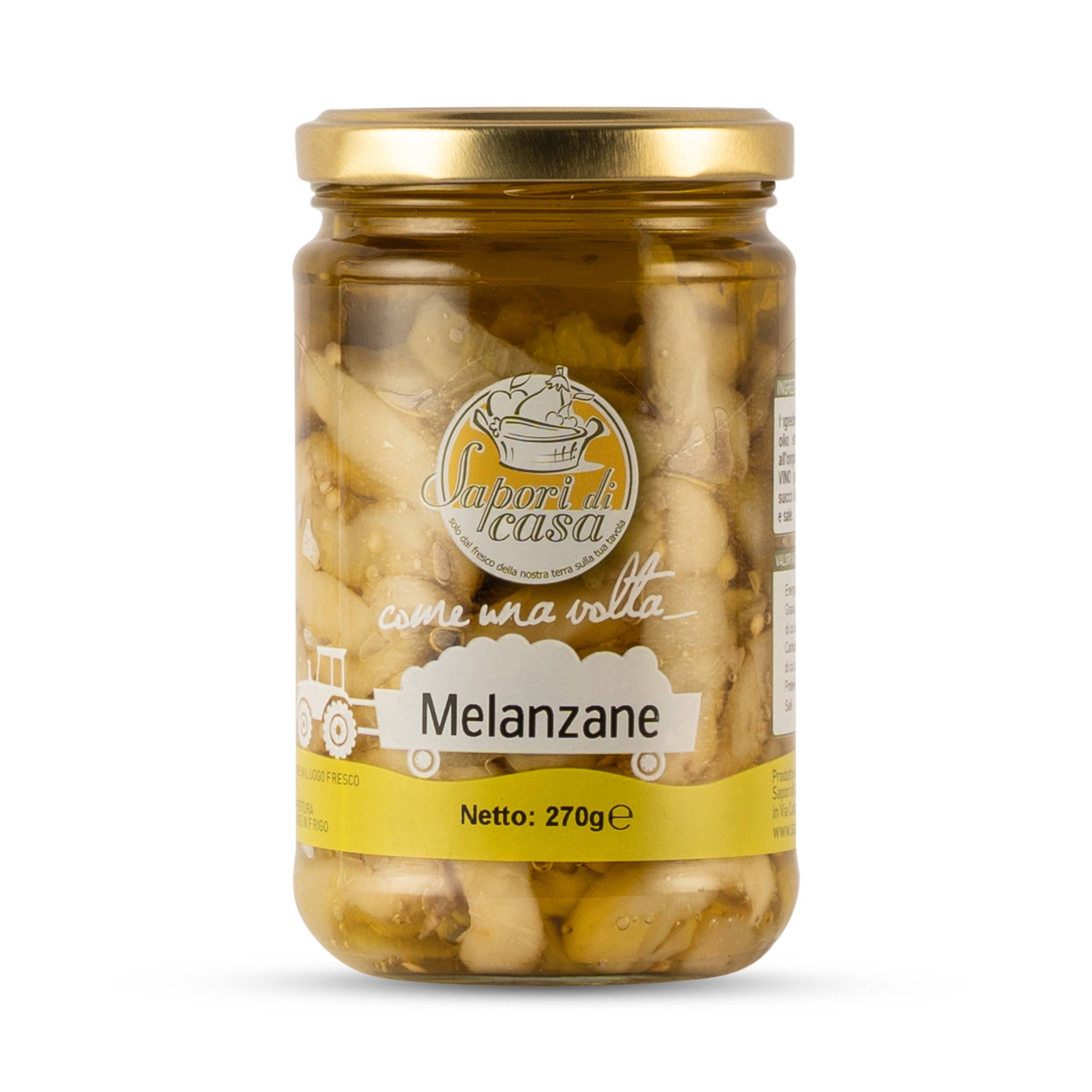 Sapori di Casa - Wholesale Ingemaakte groenten - Julienne aubergines in extra vierge olijfolie zonder conserveermiddelen0