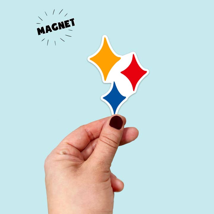 Waterproof Vinyl Steelers Star Inspired Pittsburgh Magnet for wholesale by Songbird Artistry