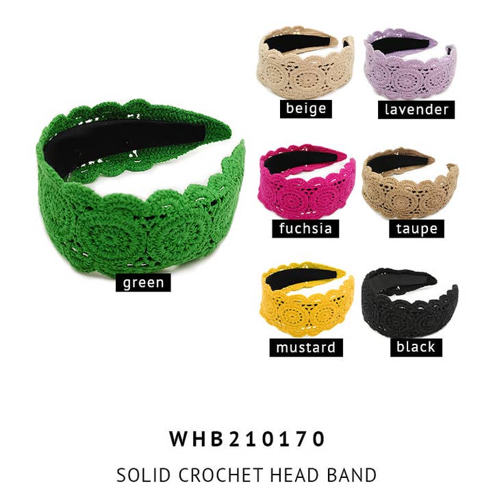 Do Everything In Love® – Engroshandel Pandebånd - Dame – Solid Hæklet pandebånd2