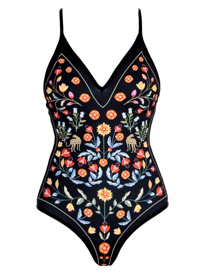 Jessie Zhao New York - Wholesale One-piece swimsuit – Women’s - Night Imagination Reversible V-Neck One-Piece Swimsuit16