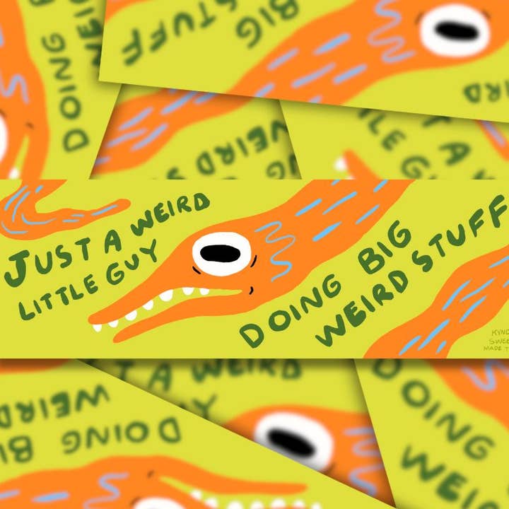 Adesivo per paraurti Little Guy per la vendita all'ingrosso da parte di Kyndra Sweep illustrations