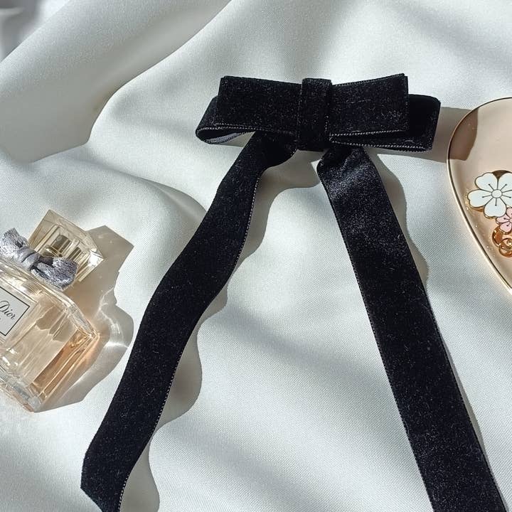 Elves and Fairies – wholesale Hair bow – Women’s – Velvet Long Bow0