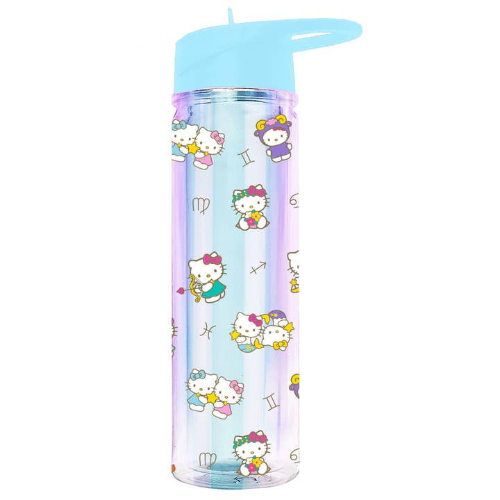 Hello Kitty 18z Double Walled Iridescent Tritan Water Bottle for wholesale by Silver Buffalo