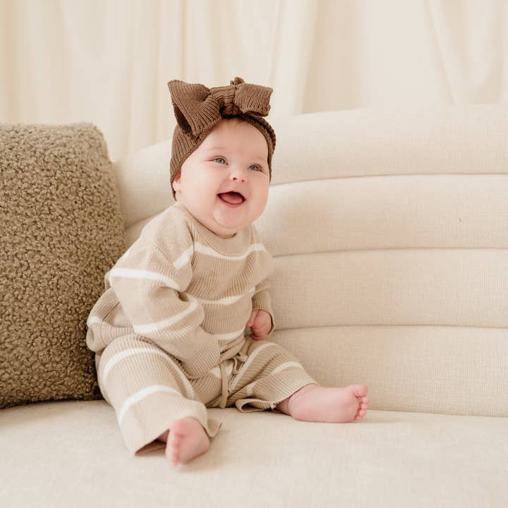 Pine Kids - Wholesale Knit Sweater - Kids - Oat Stripe Knit Sweater1