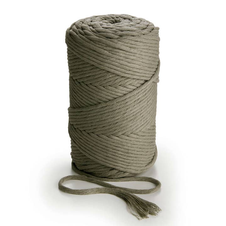 3mm Single Strand Twisted 1kg Cotton Cord LIGHT GRAY for wholesale by MB Cordas