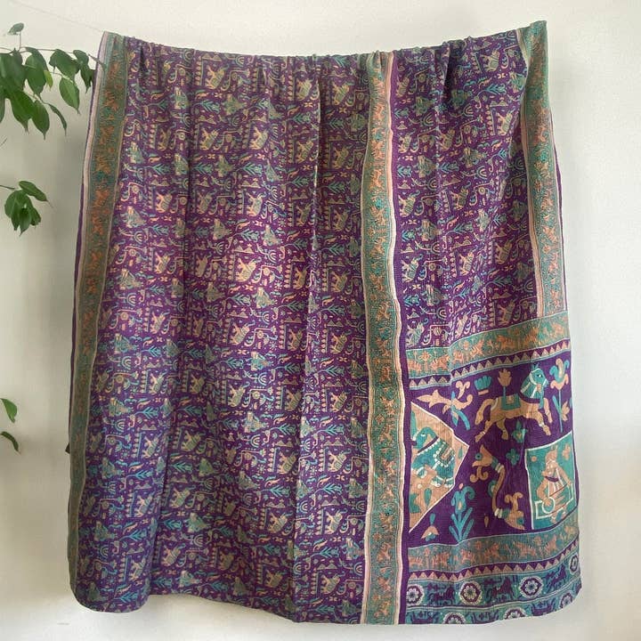Kantha vintage #29b pieza única 142 x 220 cm para venta al por mayor de Maison Lilo