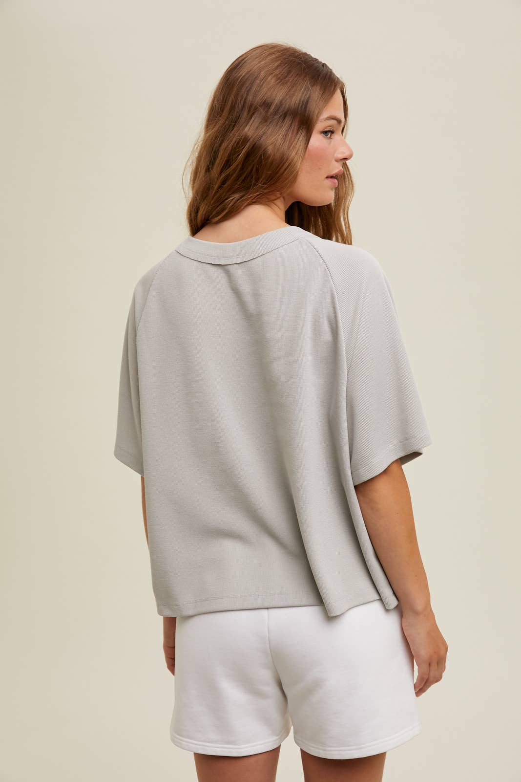Wishlist Apparel – Großhandel Strickoberteil – Damen – BOXY-TOP MIT WAFFELMUSTER//WL24-93953