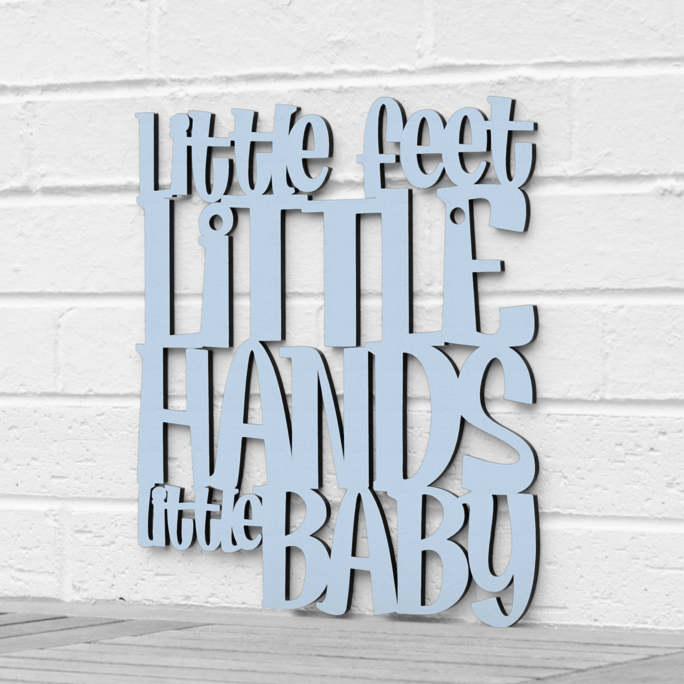 Spunky Fluff - Wholesale Wall Decor - Kids & Baby - Little Feet Little Hands Little Baby, Wood Nursery Decor18