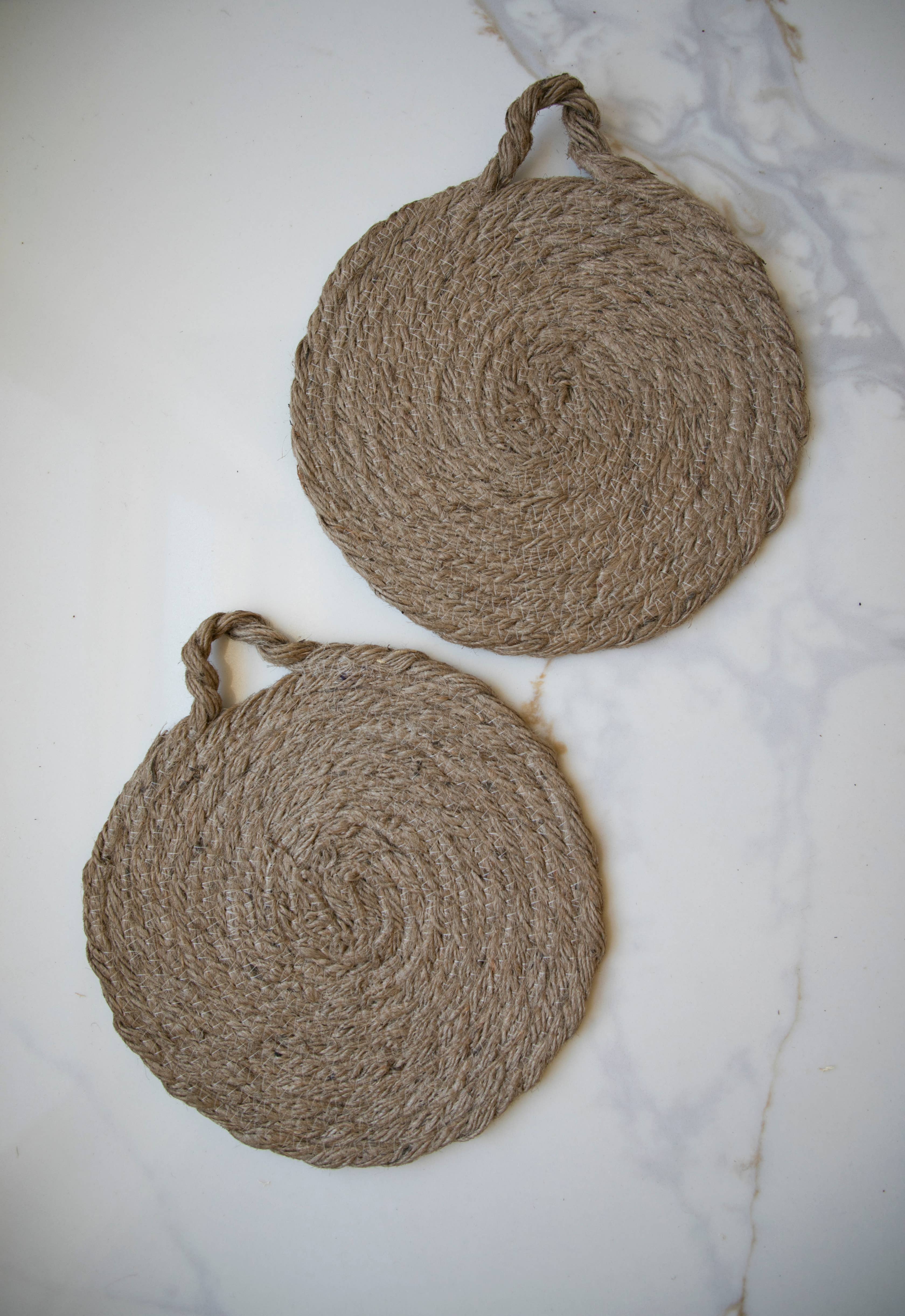 Fodory - Wholesale Trivet - Round Woven Natural Trivets with Handle7
