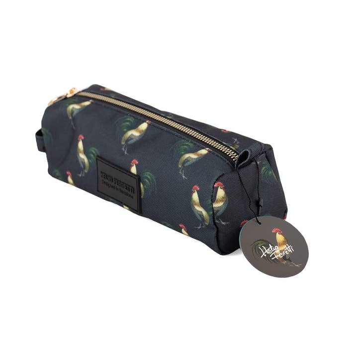 Helio Ferretti Co - Wholesale Pencil Case/Pouch - BLACK KIKIRIKI PENCIL CASE HF1