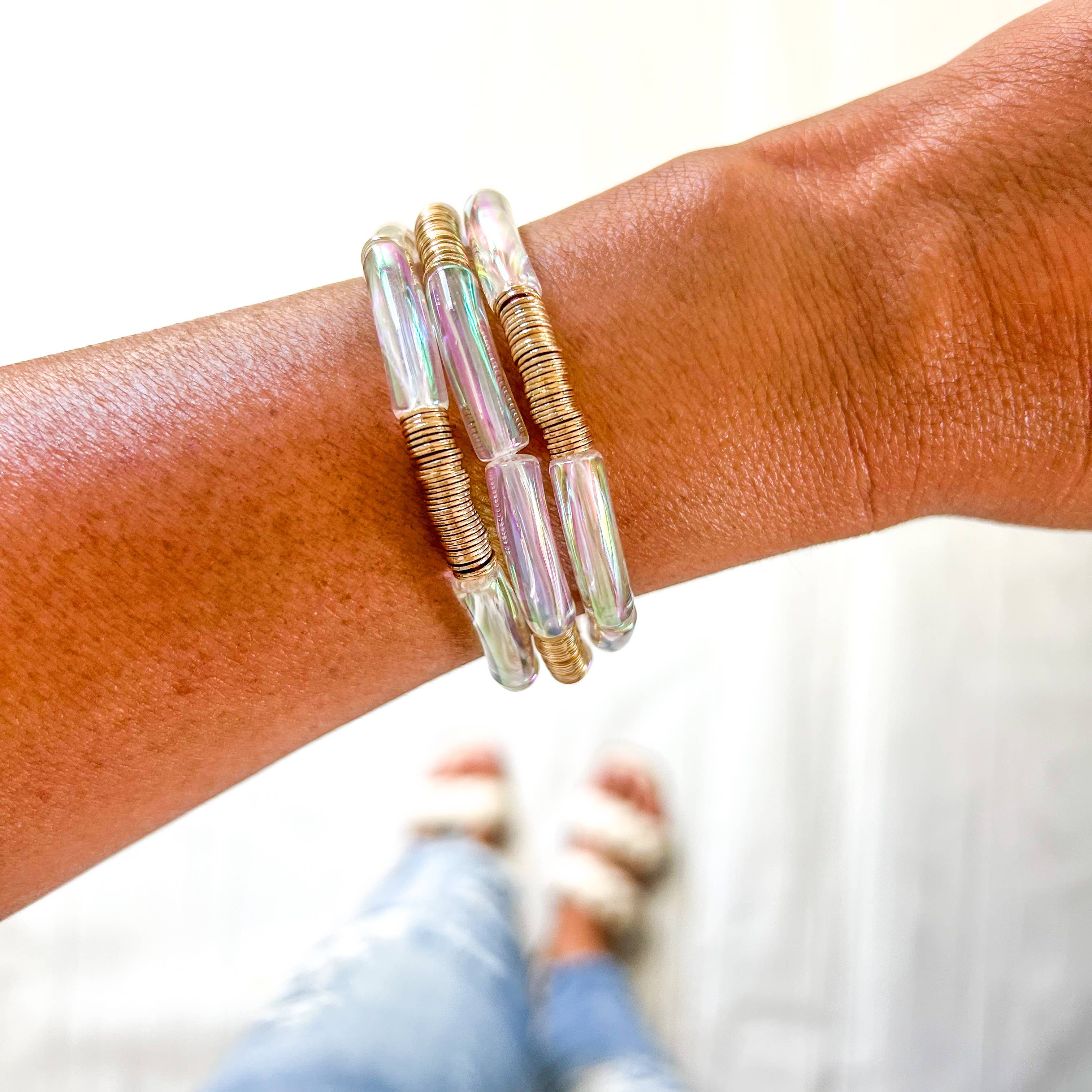 Savvy Bling - Wholesale Beaded Bracelet - Metallic Tube Bracelets79