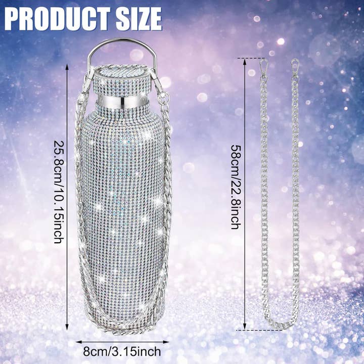 Diamond Water Bottle Bling Rhinestone Stainless Steel for wholesale on Faire6
