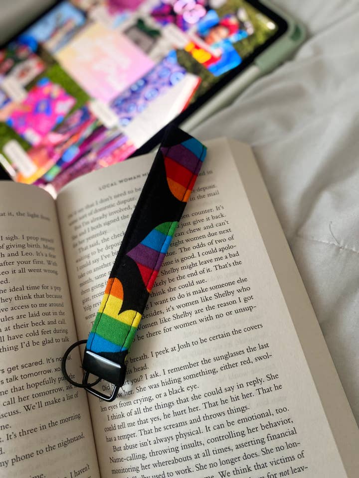 Rainbow Hearts Keychain for wholesale by Sewn By Pris