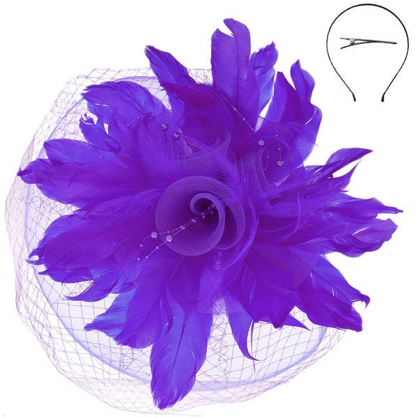 anbfashion - Wholesale Fascinator Hat - Women's - DERBY STATEMENT FASCINATOR HEADBAND FASCINATOR HTH26674