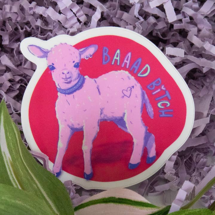 Pegatina Bad B Cute, divertida y mate con diseño de cordero para venta al por mayor de Koodle