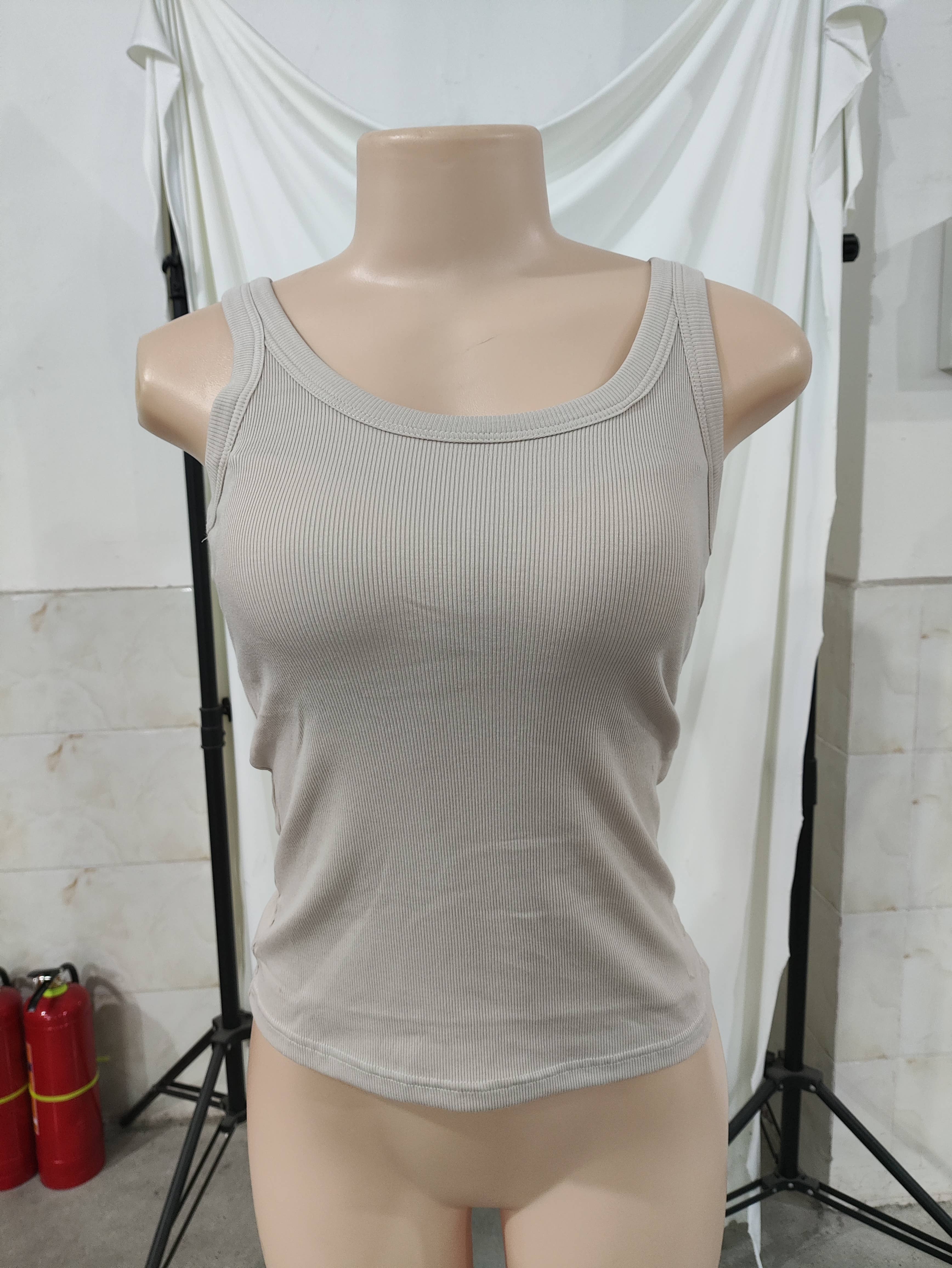 Rosa Clothing - Wholesale Tank Top - Women's - Essential basic rib tank top with built in bra in 13 colors36
