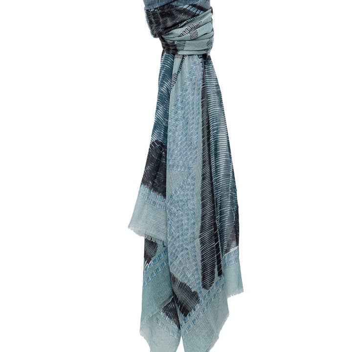 MONSIEUR CHARLI - Wholesale Scarf - Men's - PLACIDE cashmere and modal scarf4