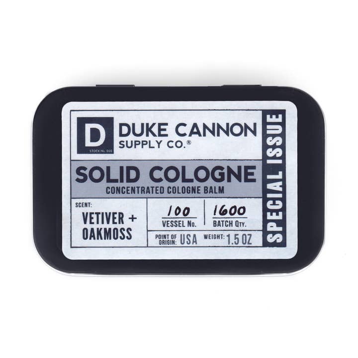 Solid Cologne- Vetiver + Oakmoss for wholesale by Duke Cannon
