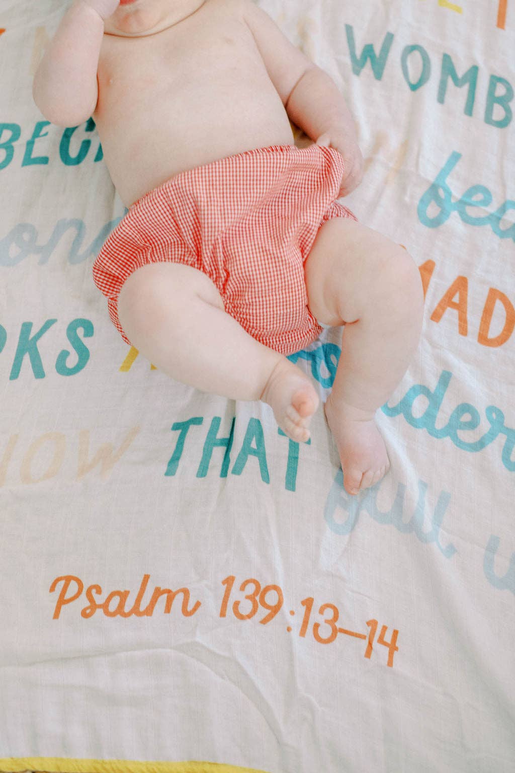 Tiny Theologians - Wholesale Bedding Blanket - Kids & Baby - Psalm 139 Muslin Baby Blanket10