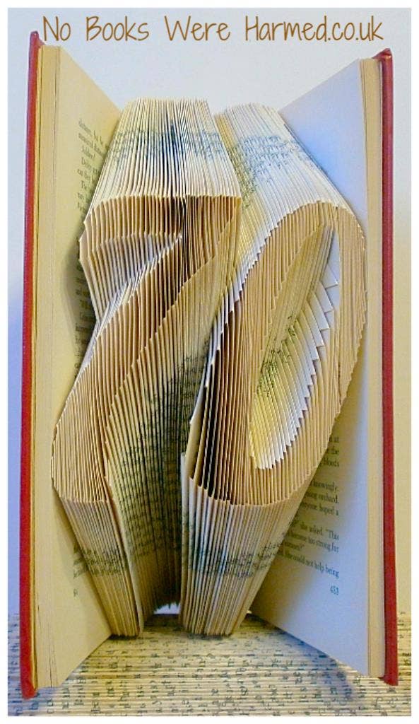 No Books Were Harmed.co.uk - Wholesale Sculpture - Milestone Numbers Hand Folded Book Art Sculpture Gift9