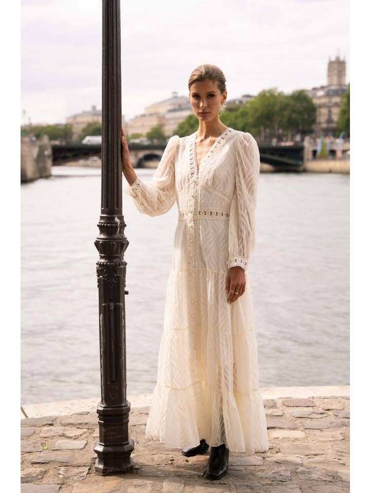 CHOKLATE PARIS - Wholesale Gown - Women's - Long lace dress Avril (S-M-L-XL) - 80957-3