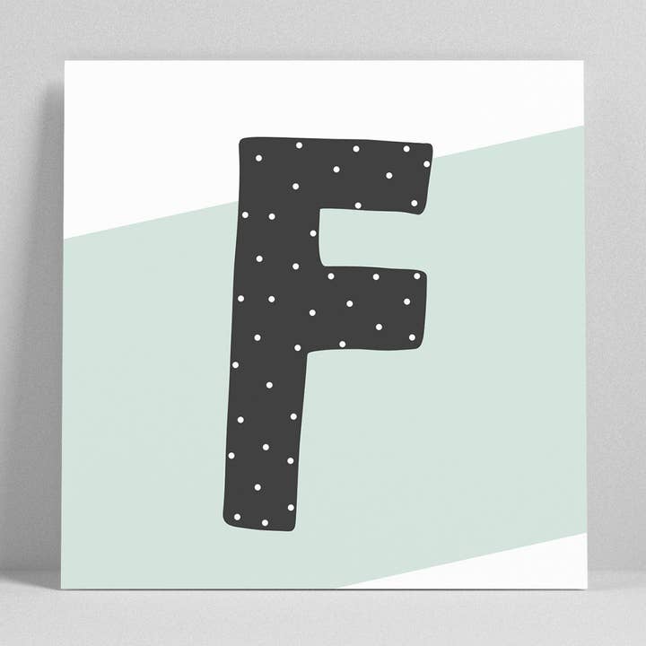 Tarjeta letra «F» para venta al por mayor de Fünf vor Zehn