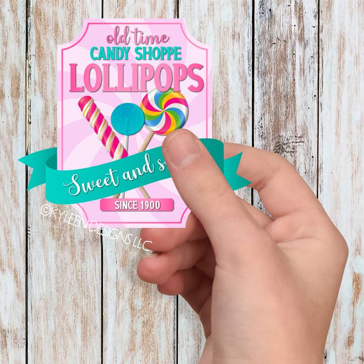 Autocollant Lollipop Die Cut pour la vente par Kyleen Designs